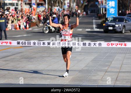 Gunma Prefecture Goverment, Gunma, Japon. 1 janvier 2024. Yuma Hattori (), 1 JANVIER 2024 - Ekiden : nouvel an Ekiden 2024 68e course industrielle d'Ekiden au gouvernement de la préfecture de Gunma, Gunma, Japon. Crédit : Yohei Osada/AFLO SPORT/Alamy Live News Banque D'Images