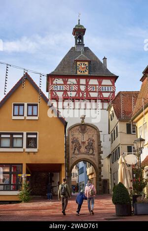 Balade automnale à Bietigheim-Bissingen : bonheur familial en Allemagne. Explorer Bietigheim-Bissingen : aventure automnale en famille en Allemagne. Des moments chéris Banque D'Images