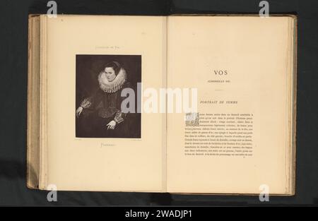 Reproduction d'un portrait peint d'Anne-Frederick van der Bouchorst par Cornelis de vos, Joseph Maes, d'après Cornelis de vos, c. 1873 - dans ou avant 1878 impression photomécanique papier Anvers personnes historiques - BB - femme Banque D'Images