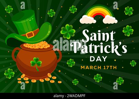 Vector Happy Saint Patrick's Day illustration de fond Illustration de Vecteur