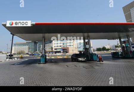 Station-service enoc à Dubaï, Émirats arabes Unis. Banque D'Images