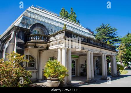 christchurch Nouvelle-Zélande 11 décembre 2023 : Cuningham House (à l'origine appelé Winter Gardens) a été construit en 1923 dans les jardins botaniques. Banque D'Images