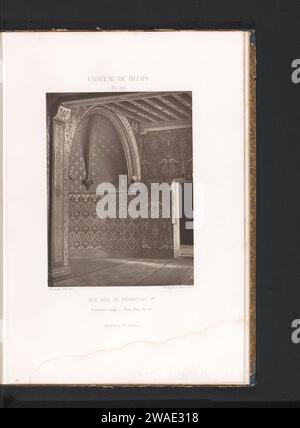 Vue sur une partie du deuxième étage de l'aile Frans I du château de Blois, Séraphin-Médéric Mieusage, c. 1870 - en 1875 ou avant tirage photomécanique Château de Bloistours Château en papier. Autres chambres Château de Blois Banque D'Images