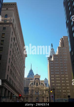 La Skyline de Philadelphie un jour de printemps Banque D'Images