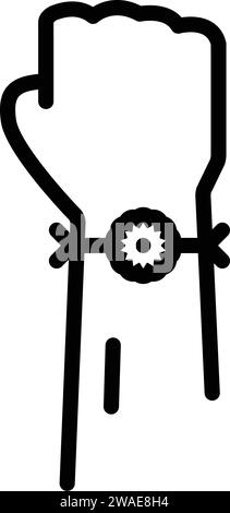 Icône pour rakhi dans la main, main Illustration de Vecteur