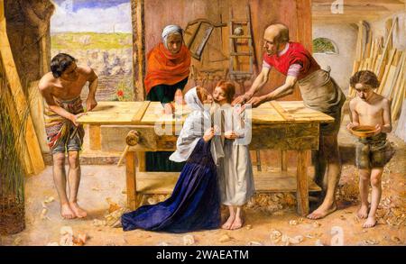 Sir John Everett Millais, Christ dans la maison de ses parents (The Carpenter's Shop), peinture à l'huile sur toile, 1849-1850 Banque D'Images