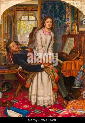 William Holman Hunt, The Awakening conscience, peinture à l'huile sur toile, 1853 Banque D'Images