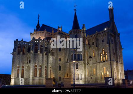 Palais épiscopal à Astorga, Léon, Espagne Banque D'Images