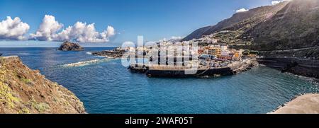 Panorama de Garachico sur la côte nord de Tenerife, Espagne Banque D'Images