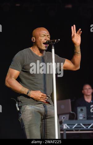 L'exécution d'étanchéité à Cornbury Festival, Chadlington Estate, Oxford, Angleterre, Juillet 10, 2016 Banque D'Images