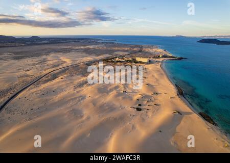 Vue aérienne des dunes de Fuerteventura Banque D'Images