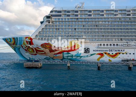 Une vue imprenable sur l'escapade en bateau des compagnies de croisière norvégiennes Banque D'Images