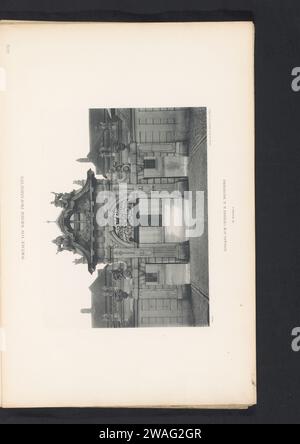 Entrée principale du belvédère Untere à Vienne, vers 1884 - en 1894 ou avant imprimeur photomécanique : Austriapublicher : porte collotype papier de Vienne, entrée. Clôture, mur, Paling Slot Belvedere Banque D'Images