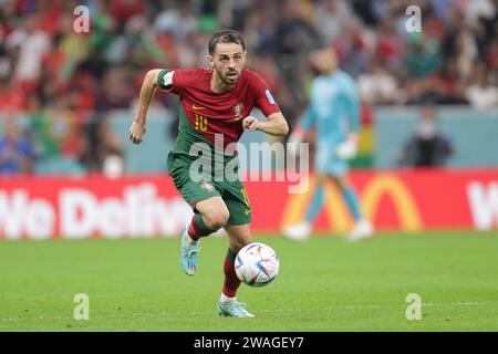 Qatar, Qatar. 06 décembre 2022. Bernardo Silva du Portugal vu en action lors du match de la coupe du monde de la FIFA, Qatar 2022 entre le Portugal et la Suisse au Stade Lusail. Score final : Portugal 6:1 Suisse. (Photo Grzegorz Wajda/SOPA Images/Sipa USA) crédit : SIPA USA/Alamy Live News Banque D'Images