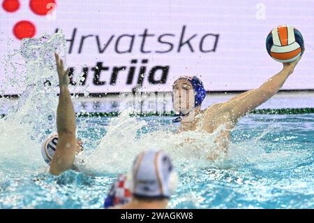 Dubrovnik, Croatie, 040124. Championnat d'Europe de water-polo 2024. Tour préliminaire, groupe A. Espagne - Croatie. Photo : Tom Dubravec / CROPIX Dubrovnik Croatie Copyright : xCROPIXxTomxDubravex td spanjolska hrvatska19-040124 Banque D'Images