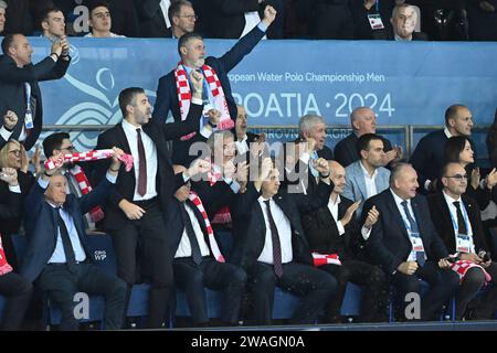 Dubrovnik, Croatie, 040124. Championnat d'Europe de water-polo 2024. Tour préliminaire, groupe A. Espagne - Croatie. Photo : Tom Dubravec / CROPIX Dubrovnik Croatie Copyright : xCROPIXxTomxDubravex td spanjolska hrvatska53-040124 Banque D'Images