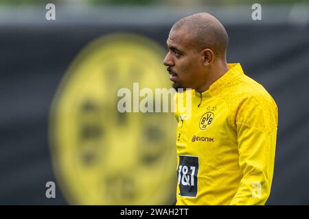 Marbella, Espagne. 04 janvier 2024. Fußball : 1. Bundesliga, saison 2023/2024, Trainingslager von Borussia Dortmund am 04.01.2024 à Marbella (Espagne). Donyell Malen schaut sceptisch. Crédit : dpa/Alamy Live News Banque D'Images