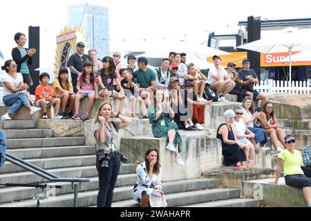 Sydney, Australie. 5 janvier 2024. Le Sydney Festival ouvre aujourd'hui avec une célébration de l'art dans toute la ville jusqu'au 28 janvier. Crédit : Richard Milnes/Alamy Live News Banque D'Images