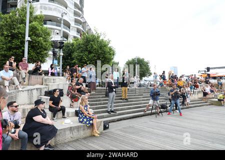 Sydney, Australie. 5 janvier 2024. Le Sydney Festival ouvre aujourd'hui avec une célébration de l'art dans toute la ville jusqu'au 28 janvier. Crédit : Richard Milnes/Alamy Live News Banque D'Images