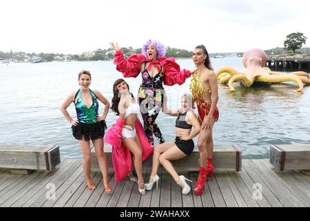 Sydney, Australie. 5 janvier 2024. Le Sydney Festival ouvre aujourd'hui avec une célébration de l'art dans toute la ville jusqu'au 28 janvier. Sur la photo : Smashed : le casting du spectacle de cabaret de la nuit. Crédit : Richard Milnes/Alamy Live News Banque D'Images