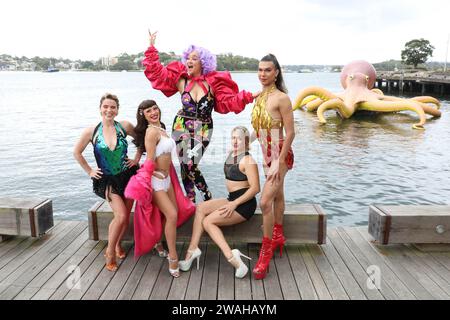 Sydney, Australie. 5 janvier 2024. Le Sydney Festival ouvre aujourd'hui avec une célébration de l'art dans toute la ville jusqu'au 28 janvier. Sur la photo : Smashed : le casting du spectacle de cabaret de la nuit. Crédit : Richard Milnes/Alamy Live News Banque D'Images