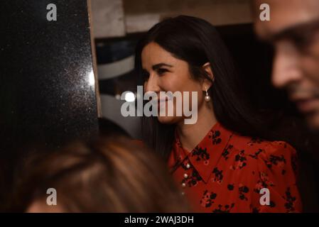 Mumbai, Inde. 04 janvier 2024. L'actrice indienne Katrina Kaif assiste à une conférence de presse pour son prochain film romantique indien 'Joyeux Noël' à Mumbai, en Inde, le 4 janvier 2024. (Photo de Indranil Aditya/NurPhoto) crédit : NurPhoto SRL/Alamy Live News Banque D'Images