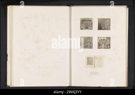 Cinq productions photographiques d'une publication de la Société Arundel avec des tirages à Giotto et des reliefs en Ivoire, anonyme, d'après Giotto de Bondone, c. 1859 - en 1869 ou avant photographie Italie support photographique Albumen print book. illustration  imprimé, livre Banque D'Images