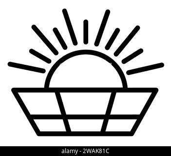 Panneau solaire icône Vector ou panneau solaire icône isolé sur fond blanc. Icône panneau solaire pour application mobile ou menu du site Web. Icône panneau solaire Illustration de Vecteur