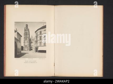 Vue de l'église Saint-Jacques à Compiègne, France, Jules Royer, c. 1890 - en 1895 ou avant l'impression photomécanique Fabricant : Compiègne : église collotype papier Douai (extérieur) Compiègne Banque D'Images