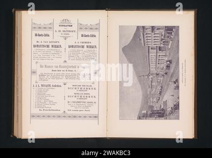 Vue de Adderley Street à Cape Town, Afrique du Sud, Hendrik Pieter Nicolaas Muller, c. 1887 - en 1892 ou avant impression photomécanique Cape Town Paper Street. Perspective de la ville, panorama de la ville, silhouette de la ville Adderley Street Banque D'Images