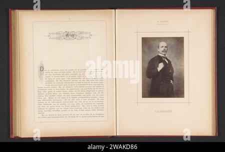 Production photographique d'un autoportrait peint par Georg von Rosen, Johannes Jaeger, d'après Johan Georg Otto Graf von Rosen, c. 1873 - dans ou avant c. 1878 photographie support photographique estampe albumen personnages historiques. portrait, autoportrait de peintre Banque D'Images