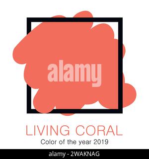 Couleur de l'année 2019 - Corail vivant. Illustration Vecror Illustration de Vecteur