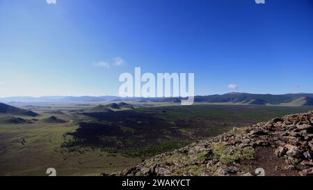 Paysage autour du volcan Khorgo en Mongolie Banque D'Images