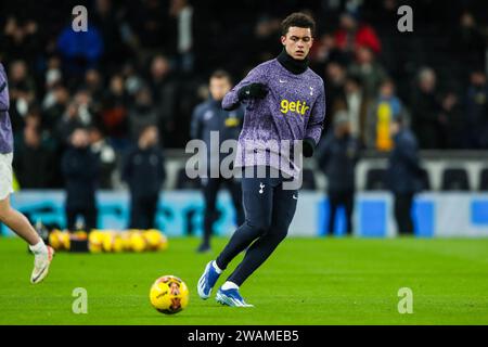 Lors du match du 3e tour Tottenham Hotspur FC contre Burnley FC Emirates FA Cup au Tottenham Hotspur Stadium, Londres, Angleterre, Royaume-Uni le 5 janvier 2024 Credit : Every second Media/Alamy Live News Banque D'Images