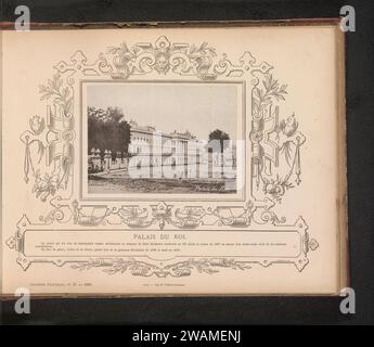 Vue du Palais Royal à Bruxelles, Belgique, Anonyme, v. 1875 - en 1880 ou avant impression photomécanique cette impression fait partie d'un album. Palais collotype en papier obturateur Palais Royal Banque D'Images