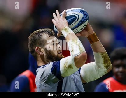 5 janvier 2024 ; Salford Community Stadium, Salford, Lancashire, Angleterre; Gallagher Premiership Rugby, sale Sharks versus Bristol Bears ; Luke Cowan-Dickie de sale Sharks Banque D'Images