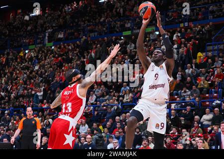 Milan, Italie. 05 janvier 2024. Isaac Bonga (FC Bayern Munich) lors de EA7 Emporio Armani Milano vs FC Bayern Munich, match de basket Euroleague à Milan, Italie, janvier 05 2024 crédit : Agence photo indépendante/Alamy Live News Banque D'Images