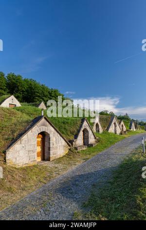 Gombos-hegyi pincesor à Hercegkut, site de l'UNESCO, Grande Plaine, Hongrie du Nord Banque D'Images