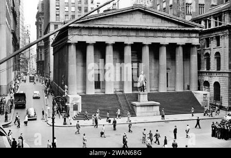 Federal Hall, New York City, New York, États-Unis, Angelo Rizzuto, collection Anthony Angel, octobre 1952 Banque D'Images