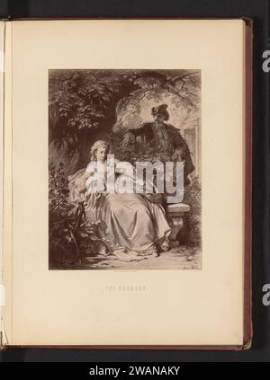 Production photographique d'un dessin d'une scène d'une pièce de Friedrich Schiller avec un vol à venir, par Carl Jaeger, Friedrich Bruckmann, d'après Carl Jaeger, c. 1870 - dans ou avant vers 1875 photographie Londres (peut-être) support photographique de l'albumen print cambriolage Banque D'Images