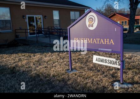 Lawerence, Kansas. Haskell Indian Nations University. Haskell continue de répondre aux besoins éducatifs des Amérindiens et des autochtones de l'Alaska Banque D'Images