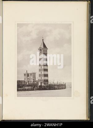 Phare de Trouville-sur-Mer, vers 1873 - en 1883 ou avant imprimeur photomécanique : Francepublisher : phare collotype papier de Paris, phare Banque D'Images