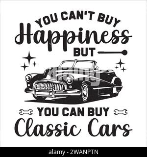 Motif voiture T-shirt Illustration de Vecteur