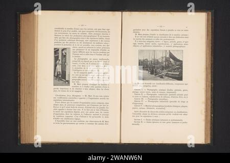 Femme nettoie les fenêtres d'un magasin, Maurice Bucquet, c. 1890 - en 1895 ou avant impression photomécanique Rotterdam papier adulte femme. nettoyage des vitres. Vitrine, vitrine Rotterdam Banque D'Images