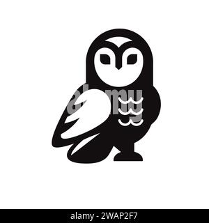 conception de hibou sur l'icône vectorielle de fond blanc Illustration de Vecteur