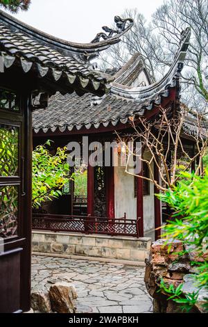 Jardin de retraite de couple, Suzhou, Chine Banque D'Images