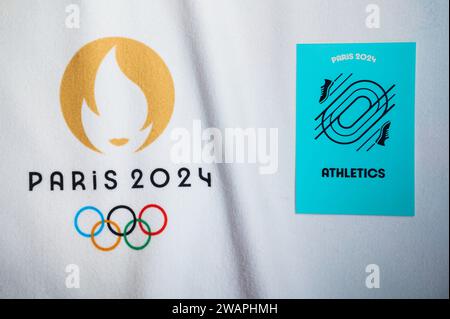 Pin’s Badge émaillé Londres 2012 – Logo Blanc, Athlétisme, UK