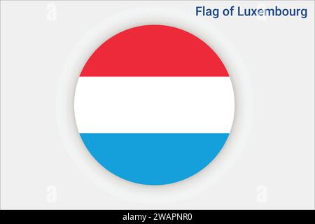 Drapeau haut détaillé du Luxembourg. Drapeau national luxembourgeois. Europe. Illustration 3D. Illustration de Vecteur