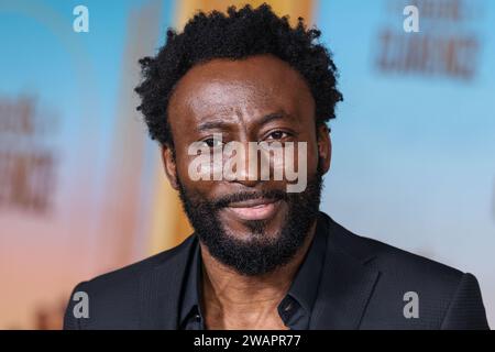 Los Angeles, États-Unis. 05 janvier 2024. LOS ANGELES, CALIFORNIE, États-Unis - JANVIER 05 : Babs Olusanmokun arrive à la première de Los Angeles du livre de Clarence de Sony Pictures qui s'est tenue au David Geffen Theater à l'Academy Museum of Motion Pictures le 5 janvier 2024 à Los Angeles, Californie, États-Unis. (Photo de Xavier Collin/image Press Agency) crédit : image Press Agency/Alamy Live News Banque D'Images