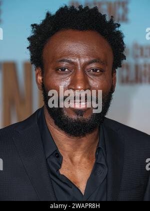 Los Angeles, États-Unis. 05 janvier 2024. LOS ANGELES, CALIFORNIE, États-Unis - JANVIER 05 : Babs Olusanmokun arrive à la première de Los Angeles du livre de Clarence de Sony Pictures qui s'est tenue au David Geffen Theater à l'Academy Museum of Motion Pictures le 5 janvier 2024 à Los Angeles, Californie, États-Unis. (Photo de Xavier Collin/image Press Agency) crédit : image Press Agency/Alamy Live News Banque D'Images